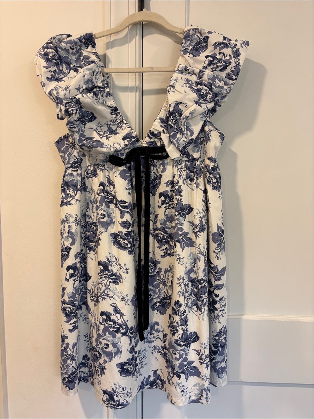 Antho OPT Blue Floral Ruffle Sundress